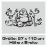 Wand Aufkleber Tattoo Wand Yoga Buddha Buddhist Glaube Gott Mönch Erholung Entspannung Sport Relax Innere Ruhe Gleichgewicht