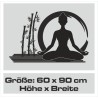 Wand Aufkleber Tattoo Wand Yoga Buddha Buddhist Glaube Gott Mönch Erholung Entspannung Sport Relax Innere Ruhe Gleichgewicht