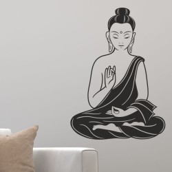 Wand Aufkleber Tattoo Wand Yoga Buddha Buddhist Glaube Gott Mönch Erholung Entspannung Sport Relax Innere Ruhe Gleichgewicht
