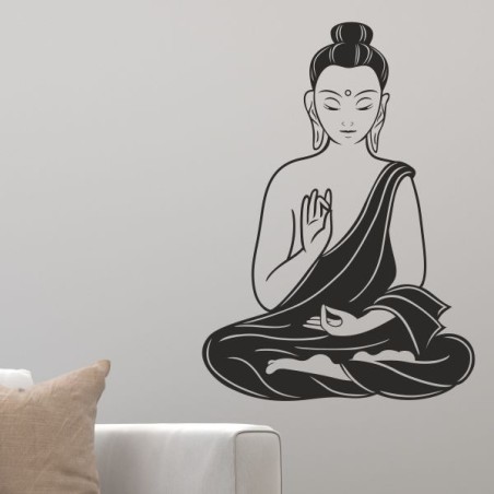 Wand Aufkleber Tattoo Wand Yoga Buddha Buddhist Glaube Gott Mönch Erholung Entspannung Sport Relax Innere Ruhe Gleichgewicht