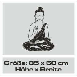Wand Aufkleber Tattoo Wand Yoga Buddha Buddhist Glaube Gott Mönch Erholung Entspannung Sport Relax Innere Ruhe Gleichgewicht
