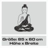 Wand Aufkleber Tattoo Wand Yoga Buddha Buddhist Glaube Gott Mönch Erholung Entspannung Sport Relax Innere Ruhe Gleichgewicht