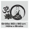 Wand Aufkleber Tattoo Wand Yoga Buddha Buddhist Glaube Gott Mönch Erholung Entspannung Sport Relax Innere Ruhe Gleichgewicht