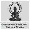 Wand Aufkleber Tattoo Wand Yoga Buddha Buddhist Glaube Gott Mönch Erholung Entspannung Sport Relax Innere Ruhe Gleichgewicht