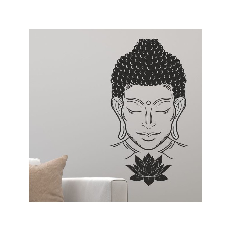 Wand Aufkleber Tattoo Wand Yoga Buddha Buddhist Glaube Gott Mönch Erholung Entspannung Sport Relax Innere Ruhe Gleichgewicht