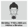 Wand Aufkleber Tattoo Wand Yoga Buddha Buddhist Glaube Gott Mönch Erholung Entspannung Sport Relax Innere Ruhe Gleichgewicht
