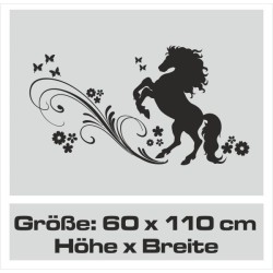 Wandaufkleber Pferde Dekor Pferd Stute Pony Hengst Reiten Hof Sport Kids Hufeisen Glück Reiterhof Sprüche Wunschname Kids Kinder
