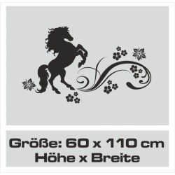 Wandaufkleber Pferde Dekor Pferd Stute Pony Hengst Reiten Hof Sport Kids Hufeisen Glück Reiterhof Sprüche Wunschname Kids Kinder