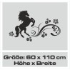 Wandaufkleber Pferde Dekor Pferd Stute Pony Hengst Reiten Hof Sport Kids Hufeisen Glück Reiterhof Sprüche Wunschname Kids Kinder