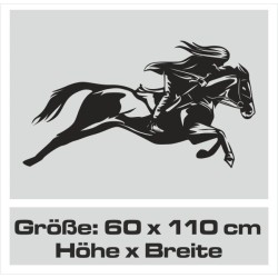 Wandaufkleber Pferde Dekor Pferd Stute Pony Hengst Reiten Hof Sport Kids Hufeisen Glück Reiterhof Sprüche Wunschname Kids Kinder