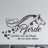 Wandaufkleber Pferde Dekor Pferd Stute Pony Hengst Reiten Hof Sport Kids Hufeisen Glück Reiterhof Sprüche Wunschname Kids Kinder