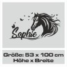 Wandaufkleber Pferde Dekor Pferd Stute Pony Hengst Reiten Hof Sport Kids Hufeisen Glück Reiterhof Sprüche Wunschname Kids Kinder