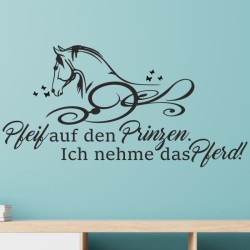 Wandaufkleber Pferde Dekor Pferd Stute Pony Hengst Reiten Hof Sport Kids Hufeisen Glück Reiterhof Sprüche Wunschname Kids Kinder