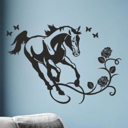Wandaufkleber Pferde Dekor Pferd Stute Pony Hengst Reiten Hof Sport Kids Hufeisen Glück Reiterhof Sprüche Wunschname Kids Kinder