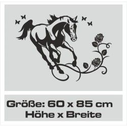 Wandaufkleber Pferde Dekor Pferd Stute Pony Hengst Reiten Hof Sport Kids Hufeisen Glück Reiterhof Sprüche Wunschname Kids Kinder