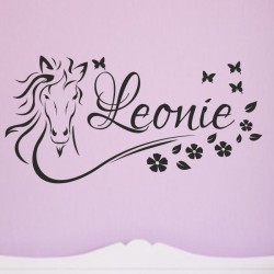 Wandaufkleber Pferde Dekor Pferd Stute Pony Hengst Reiten Hof Sport Kids Hufeisen Glück Reiterhof Sprüche Wunschname Kids Kinder