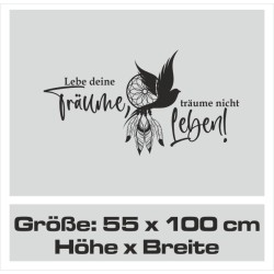 Wandaufkleber Wandtattoo Träume Dreams Traumfänger Feder Teufel Teufelchen Liebe Sex Leidenschaft Schriftzüge Feder Engel