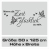 Wandaufkleber Nimm dir Zeit zum glücklich sein Spruch Zitat Familie Liebe Aufkleber Wand Wandtattoo 06