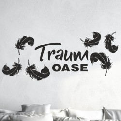 Wandaufkleber Wandtattoo Träume Dreams Traumfänger Feder Teufel Teufelchen Liebe Sex Leidenschaft Schriftzüge Feder Engel