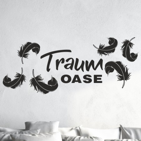 Wandaufkleber Wandtattoo Träume Dreams Traumfänger Feder Teufel Teufelchen Liebe Sex Leidenschaft Schriftzüge Feder Engel