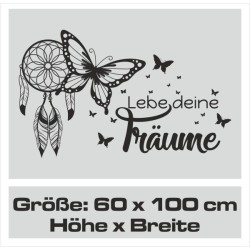 Wandaufkleber Wandtattoo Träume Dreams Traumfänger Feder Teufel Teufelchen Liebe Sex Leidenschaft Schriftzüge Feder Engel