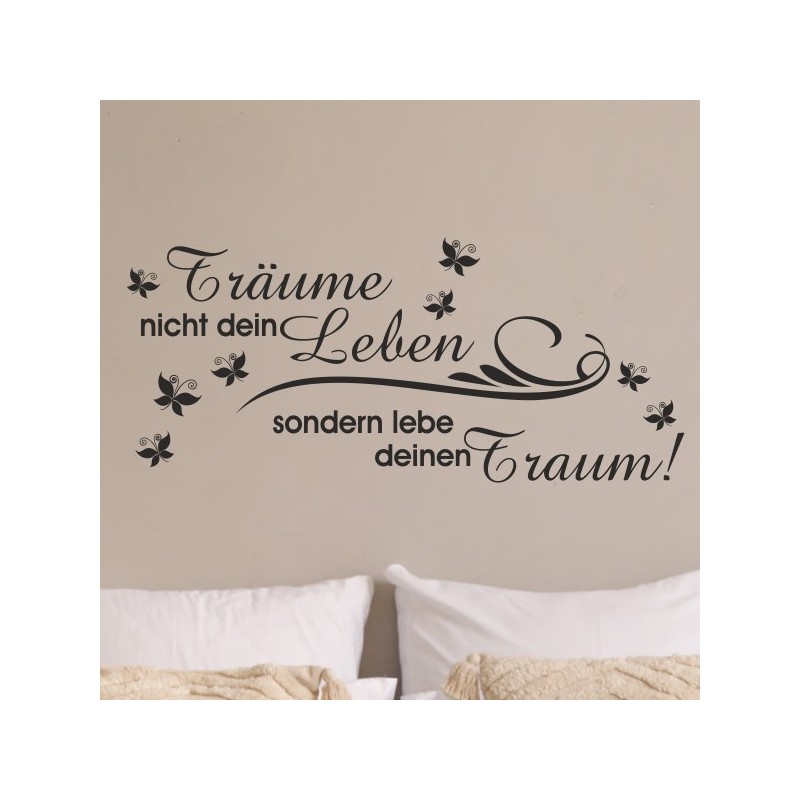 Wandaufkleber Wandtattoo Träume Dreams Traumfänger Feder Teufel Teufelchen Liebe Sex Leidenschaft Schriftzüge Feder Engel