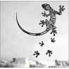 Wandaufkleber SET Gecko Echse Salamander + Abdrücke Aufkleber Wand Wandtattoo 08