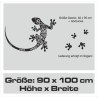 Wandaufkleber SET Gecko Echse Salamander + Abdrücke Aufkleber Wand Wandtattoo 08