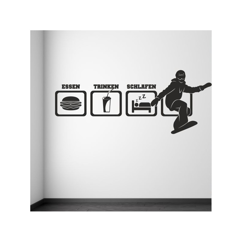 Wandaufkleber Wandtattoo Sport Fußball Kicker Spiel Kinder Kids Snowbord Skateboard Skater Stuntroller Roller BMX Basket Ball