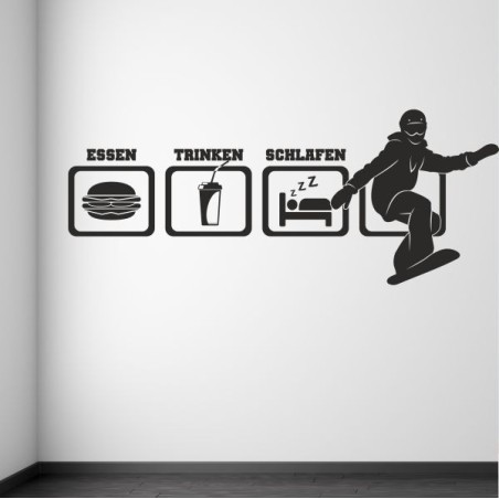 Wandaufkleber Wandtattoo Sport Fußball Kicker Spiel Kinder Kids Snowbord Skateboard Skater Stuntroller Roller BMX Basket Ball
