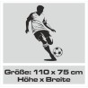 Wandaufkleber Wandtattoo Sport Fußball Kicker Spiel Kinder Kids Snowbord Skateboard Skater Stuntroller Roller BMX Basket Ball