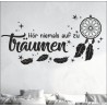 Wandaufkleber Hör niemals auf zu Träumen Traumfänger Traum Dream Feder  Wand Wandtattoo 10