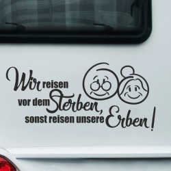 Aufkleber Wohnmobil Wohnwagen Reise Camping Auto Reisemobil Möwe Meer Kompass Globus Strand Palme Urlaub Spruch Familie Zuhause