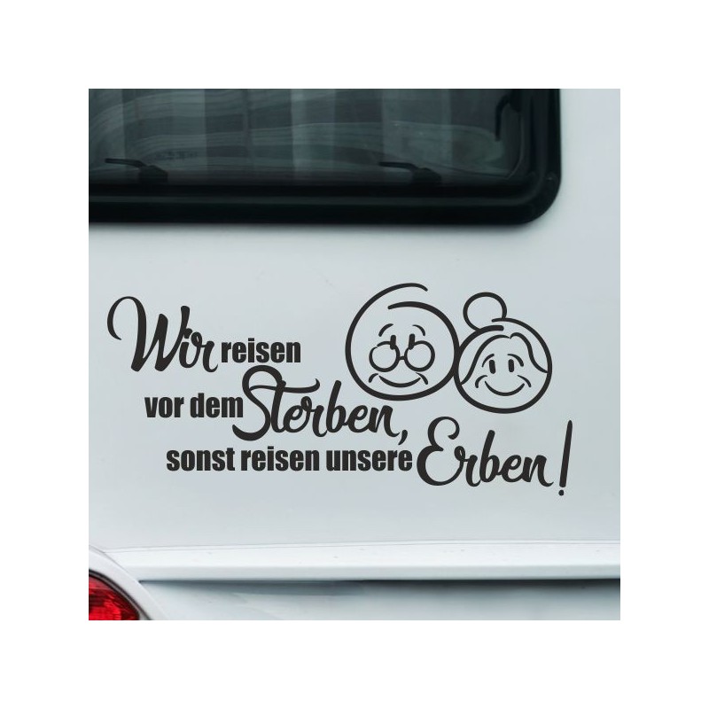 Aufkleber Wohnmobil Wohnwagen Reise Camping Auto Reisemobil Möwe Meer Kompass Globus Strand Palme Urlaub Spruch Familie Zuhause