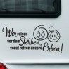 Aufkleber Wohnmobil Wohnwagen Reise Camping Auto Reisemobil Möwe Meer Kompass Globus Strand Palme Urlaub Spruch Familie Zuhause