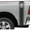 Aufkleber Pick UP Dodge Gelände Offroad Widder RAM Dekor Streifen Amerikanische Flagge Amerika BIG WHEEL Viper Seitenstreifen