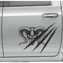 Aufkleber Pick UP Dodge Gelände Offroad Widder RAM Dekor Streifen Amerikanische Flagge Amerika BIG WHEEL Viper Seitenstreifen