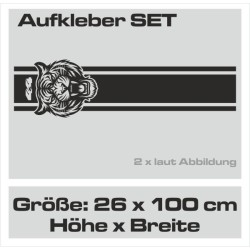 Aufkleber Pick UP Dodge Gelände Offroad Widder RAM Dekor Streifen Amerikanische Flagge Amerika BIG WHEEL Viper Seitenstreifen