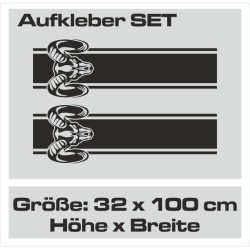 Aufkleber Pick UP Dodge Gelände Offroad Widder RAM Dekor Streifen Amerikanische Flagge Amerika BIG WHEEL Viper Seitenstreifen