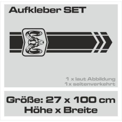 Aufkleber Pick UP Dodge Gelände Offroad Widder RAM Dekor Streifen Amerikanische Flagge Amerika BIG WHEEL Viper Seitenstreifen
