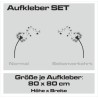 Aufkleber SET Auto Car Tattoo Style Seiten Tribal Dekor Pferd Gecko Power Blumen Ranke Fee Hexe Blumen Blüten Gecko Farbe