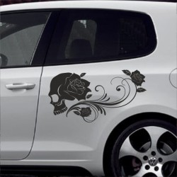 Aufkleber SET Auto Car Tattoo Style Seiten Tribal Dekor Pferd Gecko Power Blumen Ranke Fee Hexe Blumen Blüten Gecko Farbe