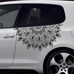 Aufkleber SET Auto Car Tattoo Style Seiten Tribal Dekor Pferd Gecko Power Blumen Ranke Fee Hexe Blumen Blüten Gecko Farbe