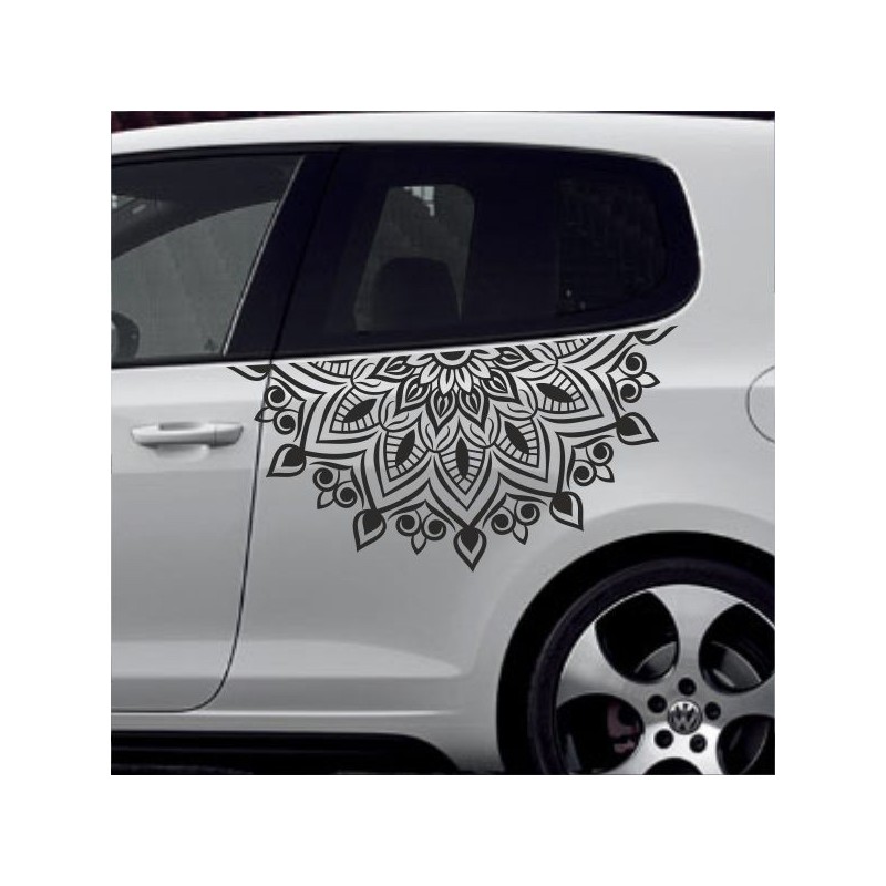 Aufkleber SET Auto Car Tattoo Style Seiten Tribal Dekor Pferd Gecko Power Blumen Ranke Fee Hexe Blumen Blüten Gecko Farbe