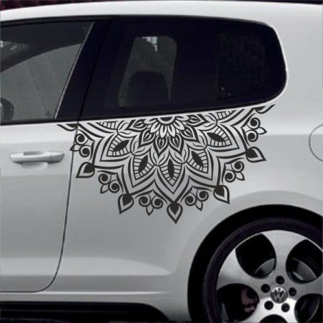 Aufkleber SET Auto Car Tattoo Style Seiten Tribal Dekor Pferd Gecko Power Blumen Ranke Fee Hexe Blumen Blüten Gecko Farbe