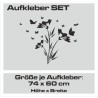 Aufkleber SET Auto Car Tattoo Style Seiten Tribal Dekor Pferd Gecko Power Blumen Ranke Fee Hexe Blumen Blüten Gecko Farbe