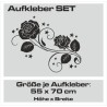 Aufkleber SET Auto Car Tattoo Style Seiten Tribal Dekor Pferd Gecko Power Blumen Ranke Fee Hexe Blumen Blüten Gecko Farbe