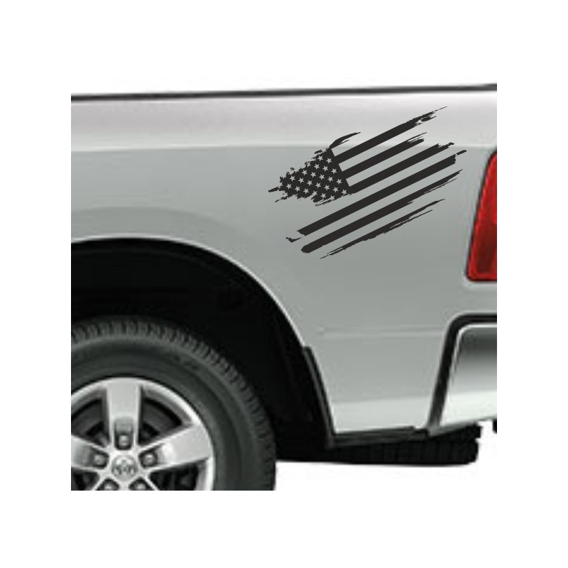 Aufkleber Pick UP Dodge Gelände Offroad Widder RAM Dekor Streifen Amerikanische Flagge Amerika BIG WHEEL Viper Seitenstreifen