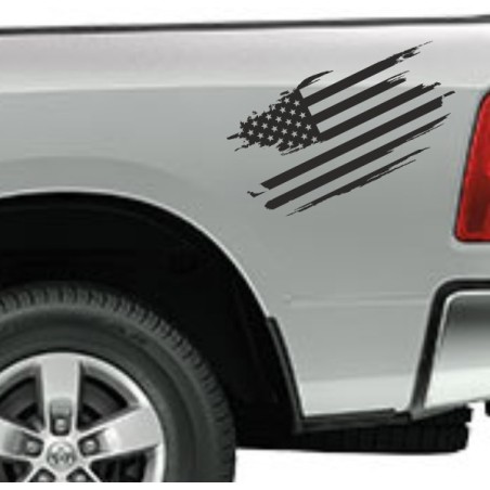 Aufkleber Pick UP Dodge Gelände Offroad Widder RAM Dekor Streifen Amerikanische Flagge Amerika BIG WHEEL Viper Seitenstreifen