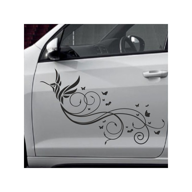 Aufkleber SET Auto Car Tattoo Style Seiten Tribal Dekor Pferd Gecko Power Blumen Ranke Fee Hexe Blumen Blüten Gecko Farbe